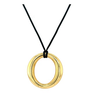 Elsa Peretti for Tiffany & Co., Vintage 18k Sevillana Large Pendant Necklace For Sale
