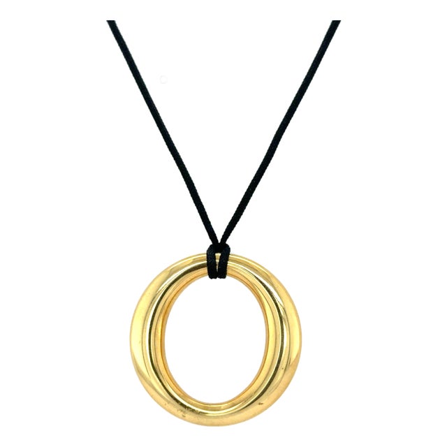 Elsa Peretti for Tiffany & Co., Vintage 18k Sevillana Large Pendant Necklace For Sale