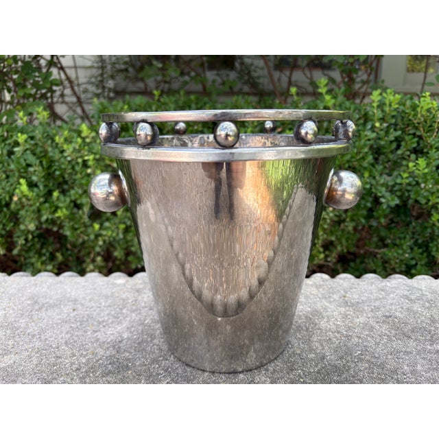 Modernist Silver Plated Champagne Bucket Designed By Larry Laslo. Offered is a Modernist silver plated wine / champagne...