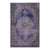 1970s Vintage Handmade Wool Cotton Blue Area Rug For Sale