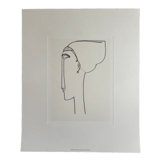 Amadeo Modigliani (1884-1920), Testa Di Profilo, 1911, Printed in Italy For Sale