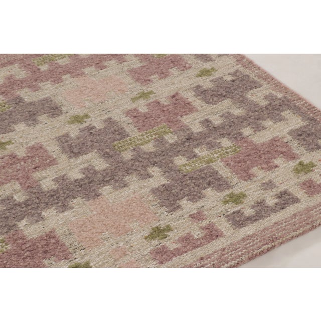 Mid-Century Modern Contemporary Scandinavian Style Geometric Wool Rug, by Rug & Kilim, India For Sale - Image 3 of 10