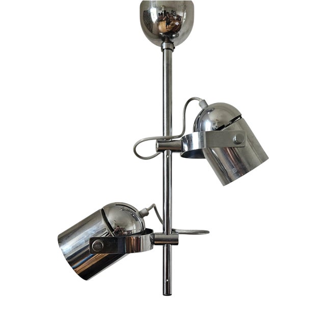Mid-Century Ceiling Chrome Lamp from Lidokov, 1970s For Sale