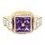 1.35 Carat Amethyst 14 Karat Yellow Gold Ring, Size 7 For Sale