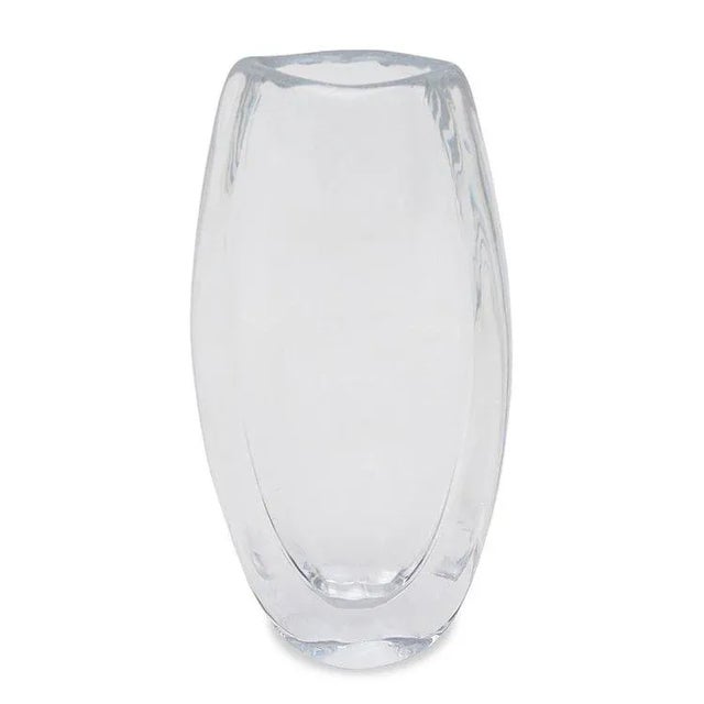 1990s Mid-Century Orrefors Nils Landberg Hand-Blown Sommerso Vase, Signed For Sale - Image 5 of 5