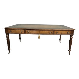 Large Victorian Mahogany Library Table, 1850s For Sale