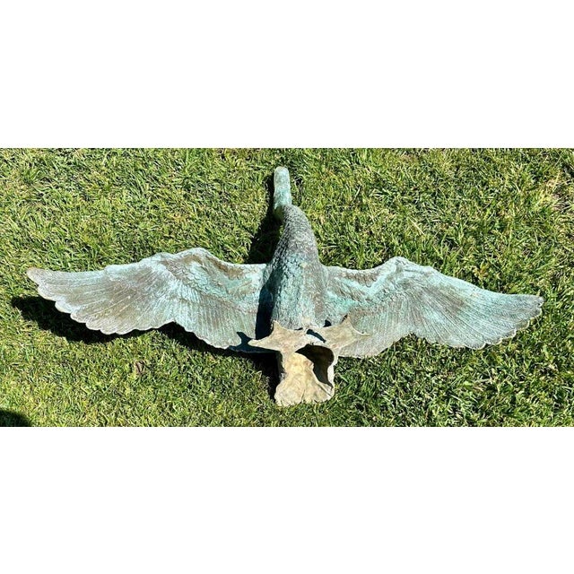1920s Pair of Large Japanese Bronze Garden Duck Sculptures – Verdigris Patina, Life-Size Waterfowl Statues For Sale - Image 18 of 18