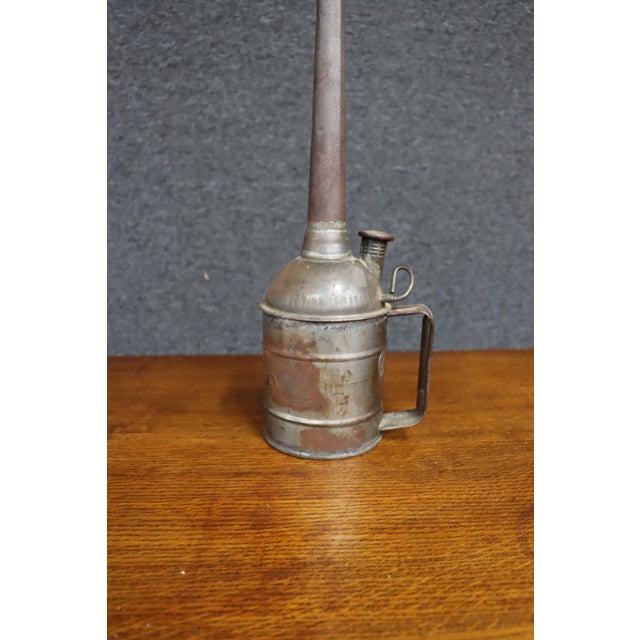 Antique Tin Oil Can With Long Spout For Sale - Image 9 of 10