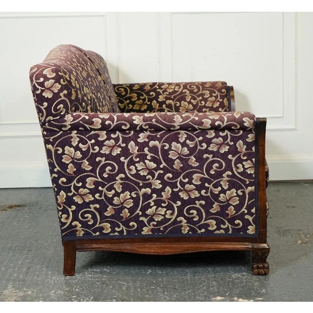 Victorian Fabric Bergere Suite Sofa and Armchairs, Set of 3 For Sale - Image 6 of 17