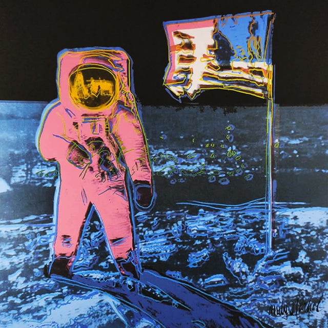 Andy warhol "the moon" limited numbered edition lithograph by cmoa. after limited edition lithograph n 75 /500 - numbers...
