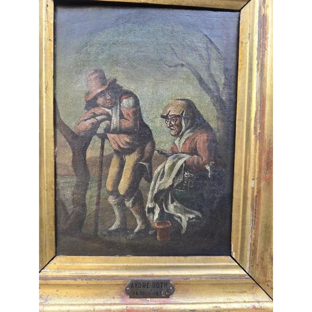 17th Century After Andries Both, Burlesque Genre Scene, 17th Century, Oil on Canvas For Sale - Image 5 of 14
