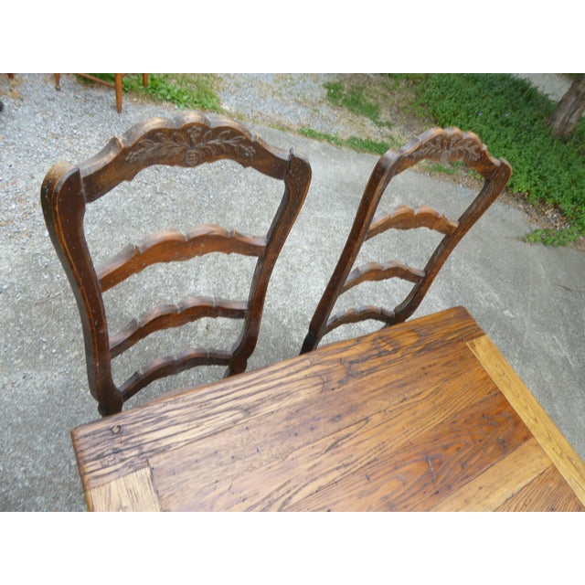 1800's Chestnut Country Tbl. Seat 8- 10 at 84'' X 42'' Fabulous ! For Sale - Image 12 of 15