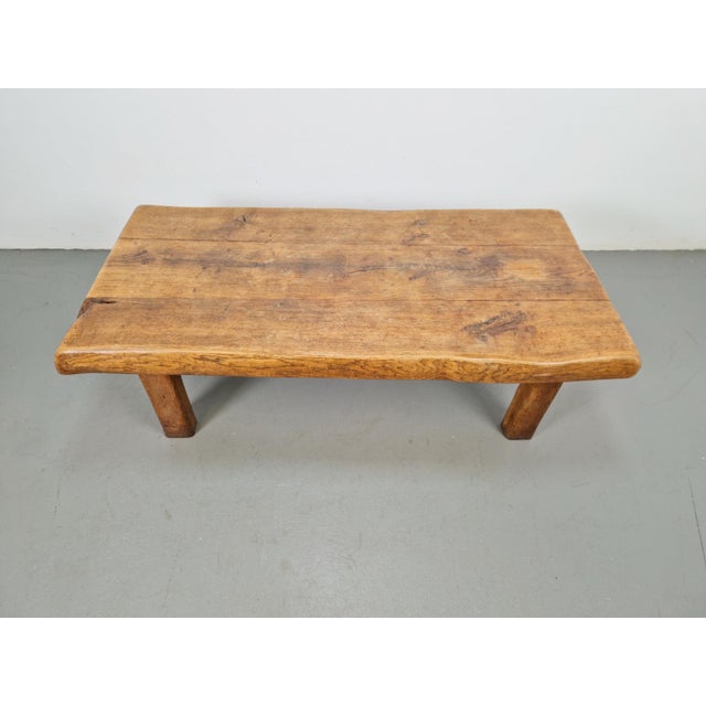Mid-Century Modern Mid-Century Brutalist Coffee Table in Oak, Spain, 1960s For Sale - Image 3 of 12