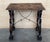 Side Table of Walnut with Carved Lyre Legs and Top, Spanish, 19th Century For Sale - Image 16 of 18