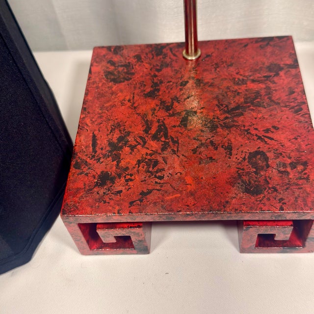 Vintage Tony Duquette Style Bespoke Parcel Gilt Guan Yu Table Lamp by Turtle & Crane -Newly Painted For Sale - Image 15 of 16