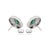 Vintage 2.51ct Emerald & Channel Set Diamond Oval 14k Gold Stud Earrings- 2 Pieces For Sale - Image 9 of 16