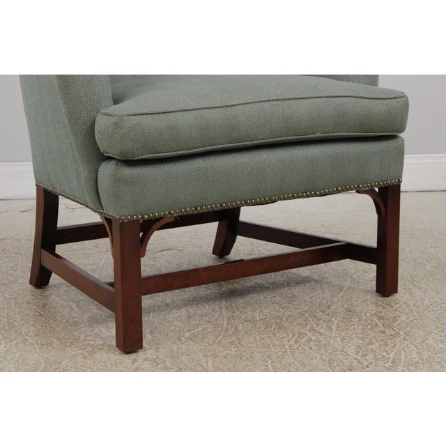 Pair of Kittinger Williamsburg High Back Wing Chairs For Sale - Image 10 of 18