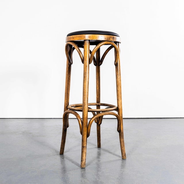 Vintage Oak and Bentwood Bar Stools, 1960s, Set of 6 For Sale - Image 11 of 11