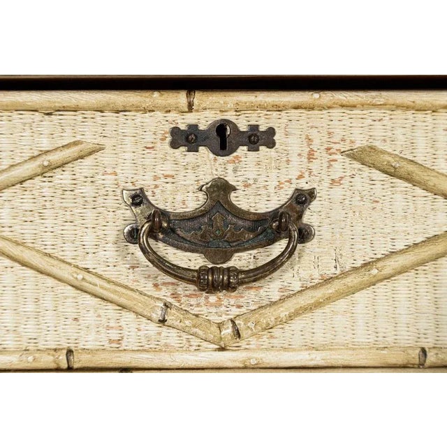 19th Century English Painted Bamboo Chest of Drawers, 1890s For Sale - Image 10 of 16