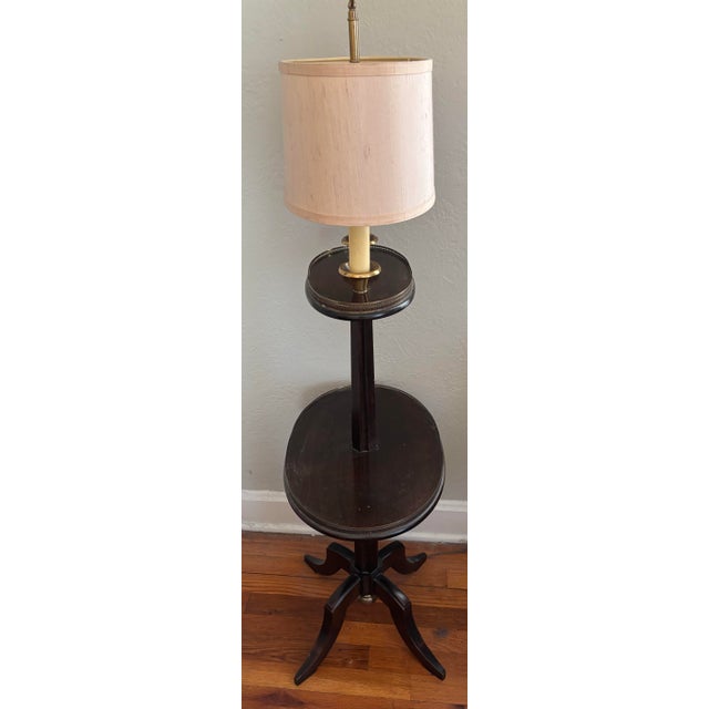 1990s Neoclassical Frederick Cooper Candlestick Lamp Table For Sale - Image 11 of 12