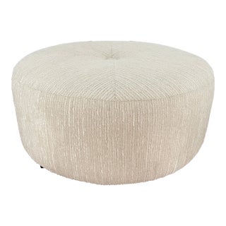 Large 1970’s Circular Ottoman on Casters For Sale