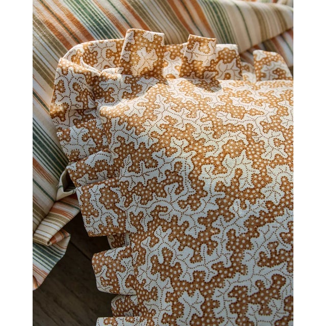 This archive design is formed of lines of pin dots on a spotted ground here interpreted as a bird`s eye view of coral in a...