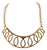 Vintage 1980s Signed Monet Looped Bib Necklace For Sale