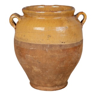 19th Century French Terracotta Pot À Confit 10.25"High For Sale
