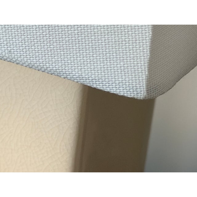 Lauren Ralph Lauren Cream Crackle Glaze Ceramic Table Lamps, Pair For Sale - Image 11 of 12