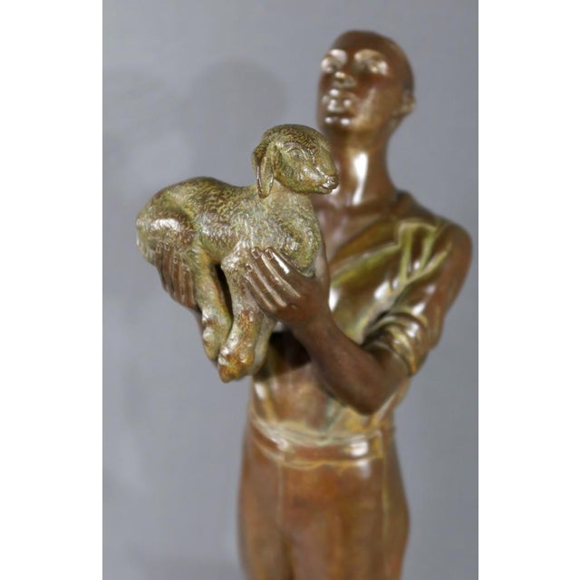 Figurative Sculpture with Double Patina, Early 20th Century, Bronze For Sale - Image 6 of 18