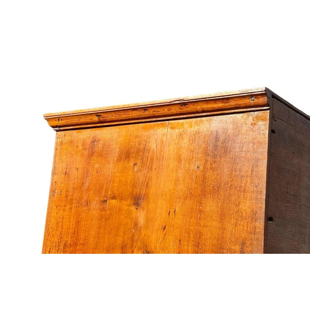 Antique Chippendale New Hampshire Maple Chest on Chest With Hidden Lock Feature For Sale - Image 10 of 12