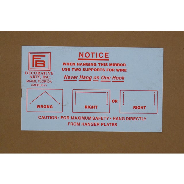 Friedman Brothers Model 6943 Gold Frame Mirror For Sale - Image 11 of 11