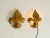Fleur-De-Lis Wall Lamps in Gold-Plated Metal by Hans Kögl, 1970s, Set of 2 For Sale - Image 9 of 18