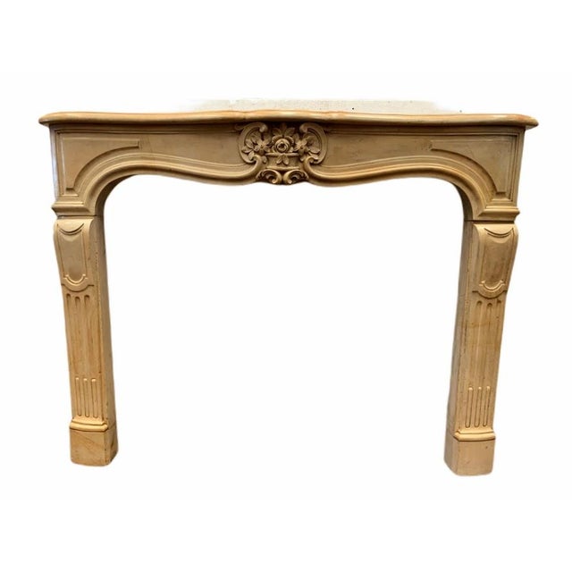 Louis XV Style Fireplace in Natural Stone, 1900s For Sale - Image 5 of 8