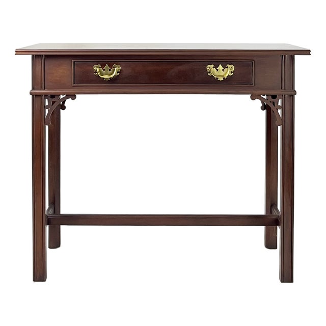 Councill Craftsmen Chippendale Mahogany Single-Drawer Console Table For Sale