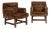 Pair of Mid-Century Brown Velvet Lounge Chairs Attributed to Edward Wormley, 1960s For Sale