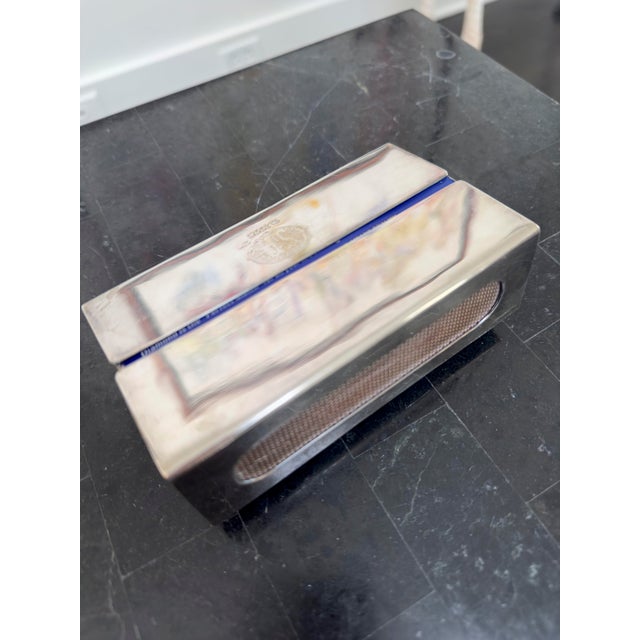 Modern Avant-Garde Silver Plated Matchbook Holder For Sale - Image 3 of 7