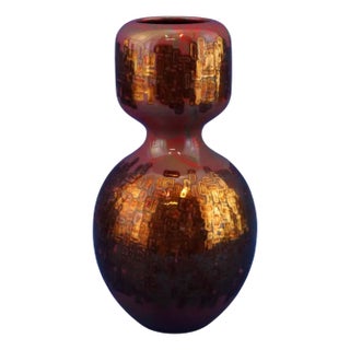 Modern Futuristic Ceramic Double-Bulb Vase by Ivo Sassi, Italy, 1950s For Sale