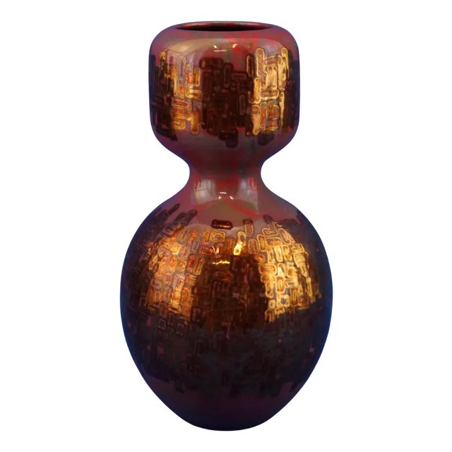 Modern Futuristic Ceramic Double-Bulb Vase by Ivo Sassi, Italy, 1950s For Sale