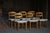 Gold Razorblade Dining Chairs in Oak & Lambswool from Henning Kjærnulf, 1960s, Set of 6 For Sale - Image 8 of 15