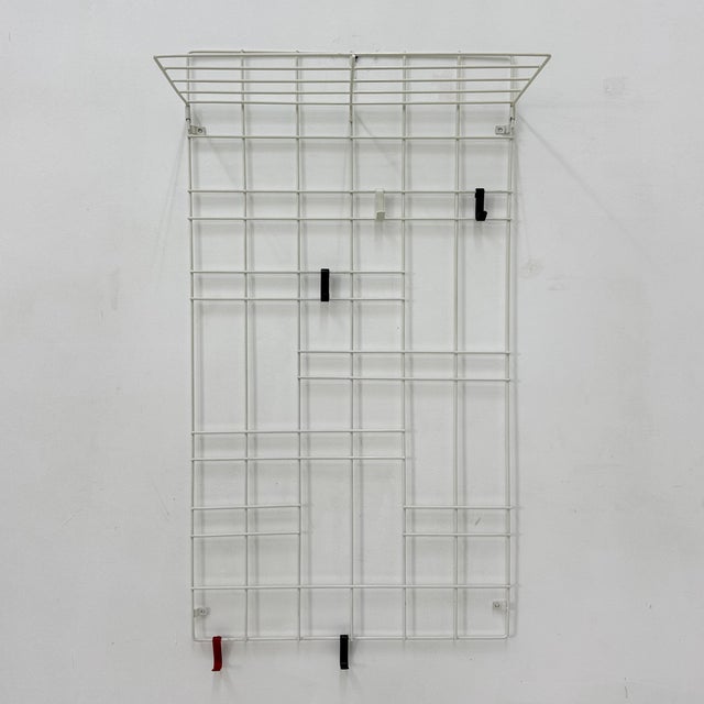 Vintage Wire Metal Wall Coat Rack, 1960s For Sale - Image 15 of 18