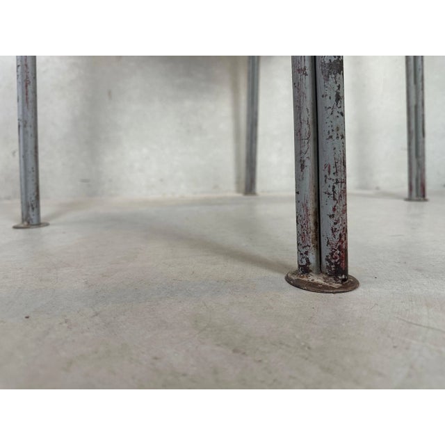 Brown Vintage Industrial Steel and Composite School Desk, 1960s For Sale - Image 8 of 18