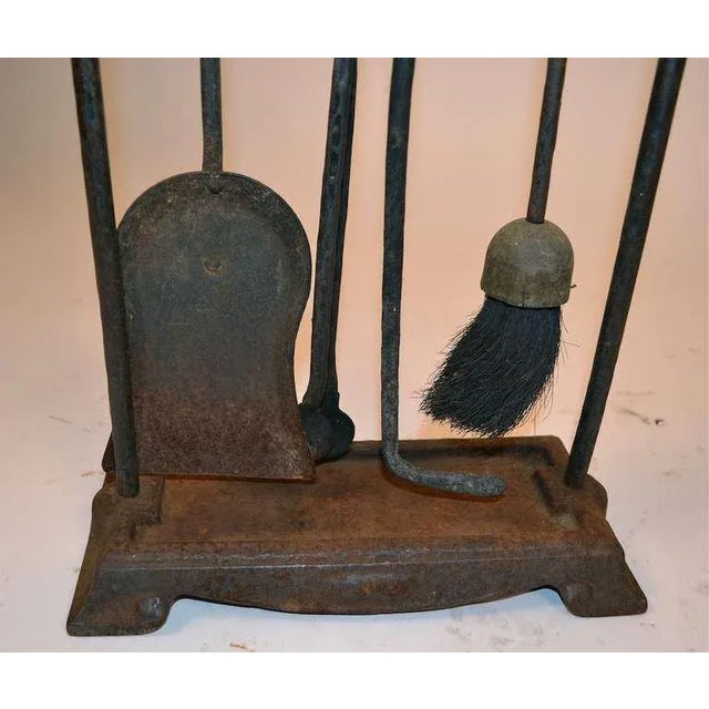 Early 20th Century Five Piece Arts & Crafts Fireplace Tool Set For Sale - Image 5 of 9