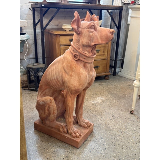 2020s Italian Terracotta Dog Statue For Sale - Image 5 of 8