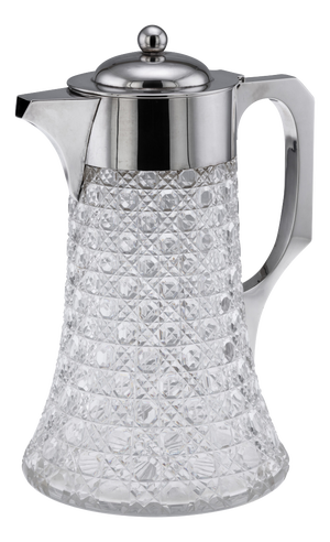 Antique Victorian Silver and Cut Glass Claret Jug, 1896