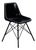 Inland Leather Side Chair, Black For Sale