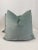 Cotton Velvet in Mineral 22” Pillows - a Pair For Sale - Image 4 of 4