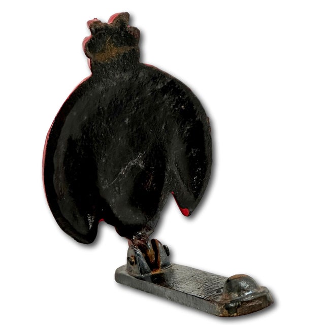 Hard to Find Large Size Vintage 1930s Cast Iron Ladybug Door Knocker With Nice Original Paint For Sale - Image 11 of 12