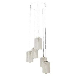 Granada Ice Glass Cascading Ceiling Lamp from Kalmar Franken KG, 1960s For Sale