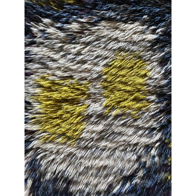 Mid-Century Modern Wool Rya Rug, 1960s For Sale - Image 15 of 18